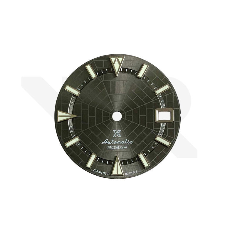 Sunburst Spider Web Dial for Seiko Mod - Gunmetal