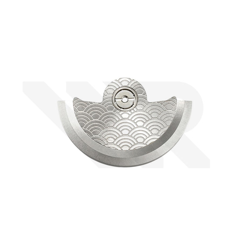 Seiko NH Movement Rotor - Seigaiha Wave: Silver