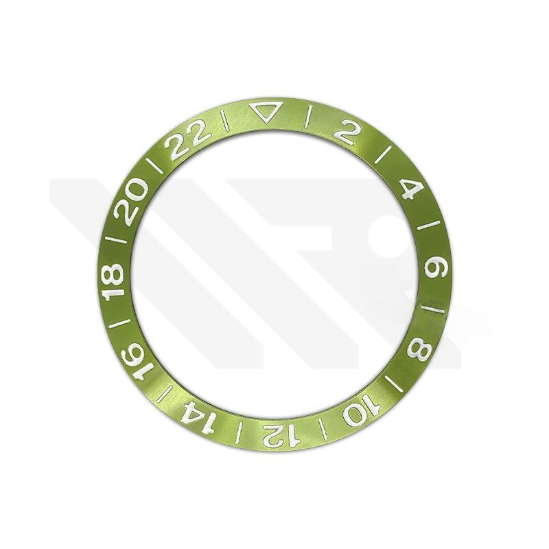 GMT Aluminium Sloped Bezel Insert for SKX/SRPD Seiko Mod - Light Green