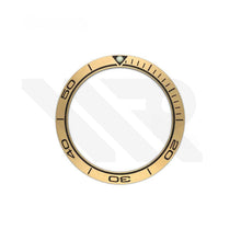 Load image into Gallery viewer, Seamaster SM300 Style Matte Finished Ceramic Sloped Bezel Inserts for SKX007 / SRPD Seiko Mod: Gold
