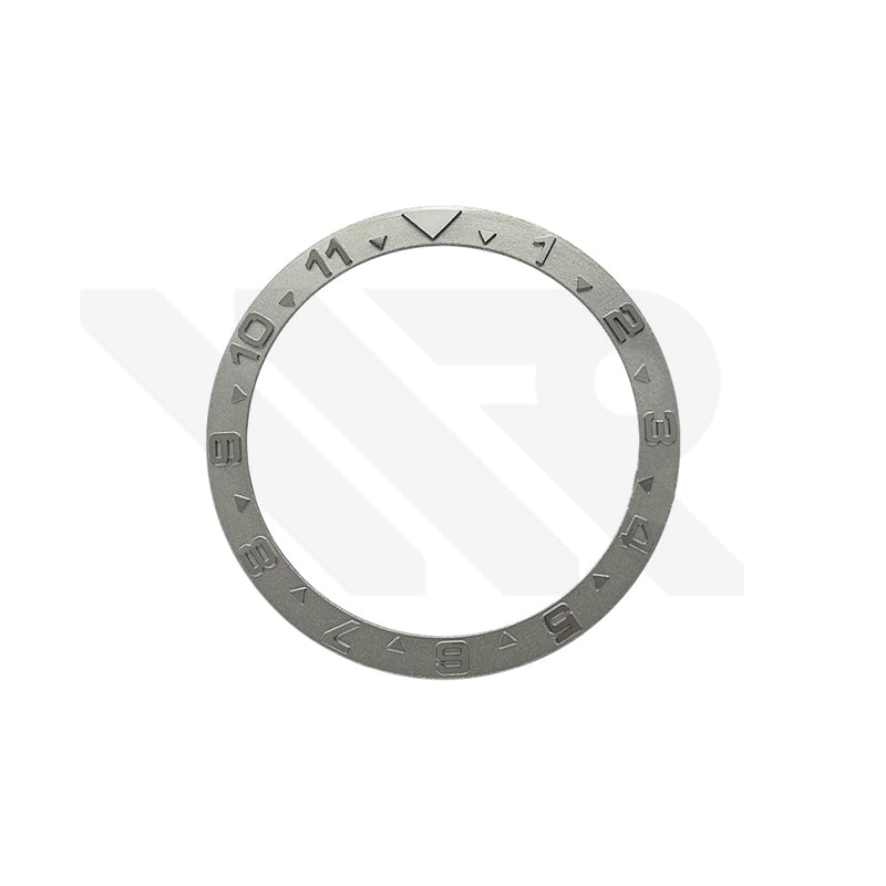 YM Style Dual Time Ceramic Flat Bezel Insert for SKX/SRPD: Silver
