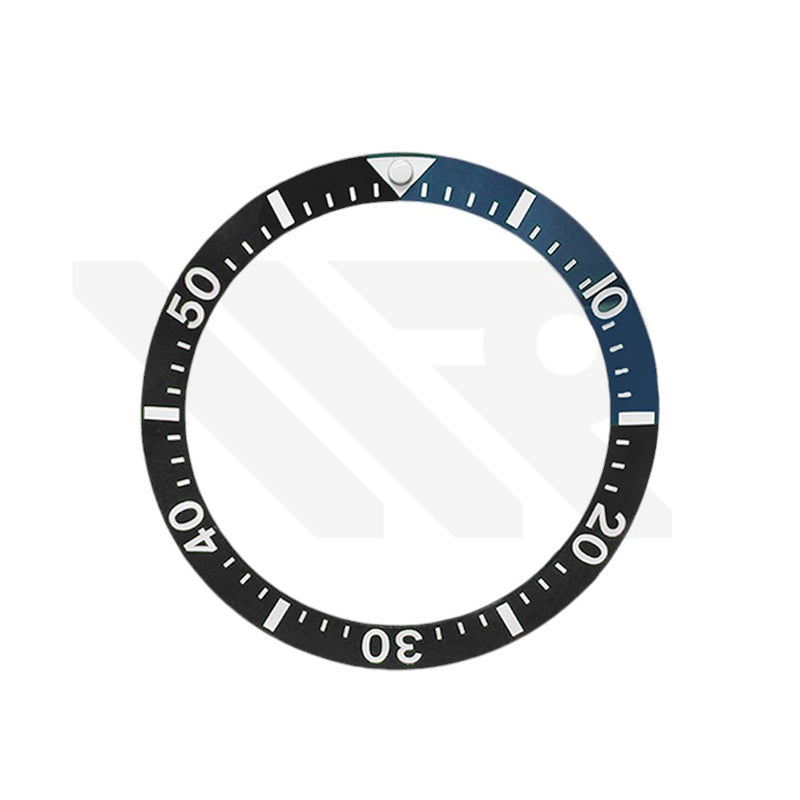 Ceramic Sloped Diver Bezel Insert for SKX / SRPD Seiko Mod: Black/Navy