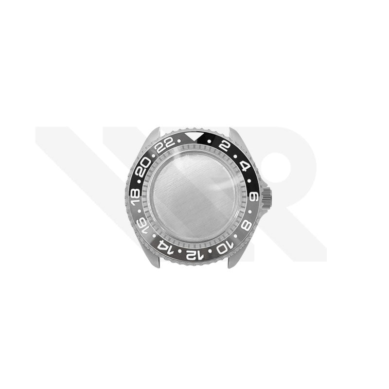 Sandblasted Silver SKX 3 O'clock Case Set for Seiko Mod: Bruce Wayne GMT Master Style