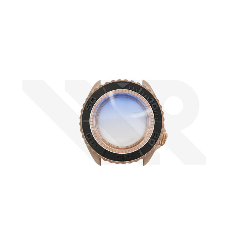 Sandblasted Rose Gold SKX Case Set for Seiko Mod: Black Yachtmaster Style