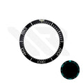 Full Luminous Ceramic Sloped 38mm Bezel Insert Compatible with Omega Seamaster SM300: Black
