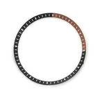 Seiko Mod SKX / SRPD Chapter Ring: Black Brown with White Markers