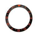 Dual Time Ceramic Sloped Bezel Insert for SKX/SRPD - Black/Orange