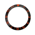 Dual Time Ceramic Sloped Bezel Insert for SKX/SRPD - Black/Orange