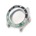 GMT Oyster Style Sandblasted Case Set for Seiko Mod: Silver