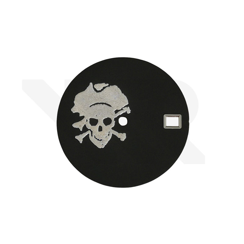 Mattes schwarzes Zifferblatt der Skull-Serie für Seiko Mod