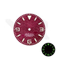 Seigaiha Japanese Wave Dial for Seiko Mod: Wine Red