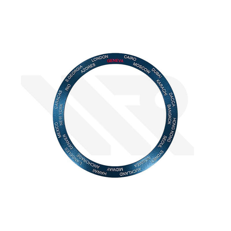 World Time Aluminium Sloped Bezel Insert for SKX007 /SRPD - Emerald Blue
