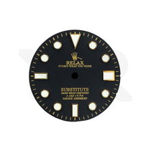 Load image into Gallery viewer, Relax Dial for Seiko Mod: Matte Black Gold Tone
