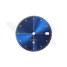 Afbeelding in Gallery-weergave laden, Simplicity Sunburst Dial for Seiko Mod: Blue with Gold Printing
