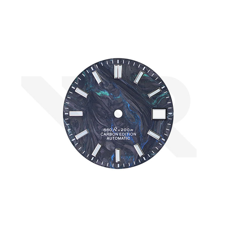 Rock Grain Carbon Fiber Dial for Seiko Mod : Nebula Blue