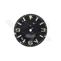 Silver Foil Carbon Fiber Dial for Seiko Mod - Explorer Style Silver Indices