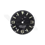Silver Foil Carbon Fiber Dial for Seiko Mod - Explorer Style Silver Indices