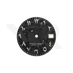 Silver Foil Carbon Fiber Dial for Seiko Mod - Silver Arabic Indices