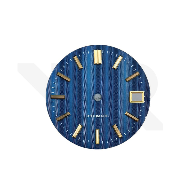 Cotes de Geneve Style Dial for Seiko Mod - Navy GS Style Gold Indices