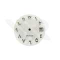 White Mother of Pearl Arabic Indices Dial for Seiko Mod - Gunmetal Indices