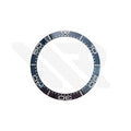 Blue Ceramic Sloped 38mm Bezel Insert Compatible with Omega Seamaster: Blue-White