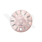 GS Shunbun Style Blossom Pink Dial for Seiko Mod: Silver GS Style Indices with 6h Date Window