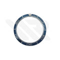 Ceramic Bezel Insert Compatible with Omega Seamaster Planet Ocean: Blue / Silver