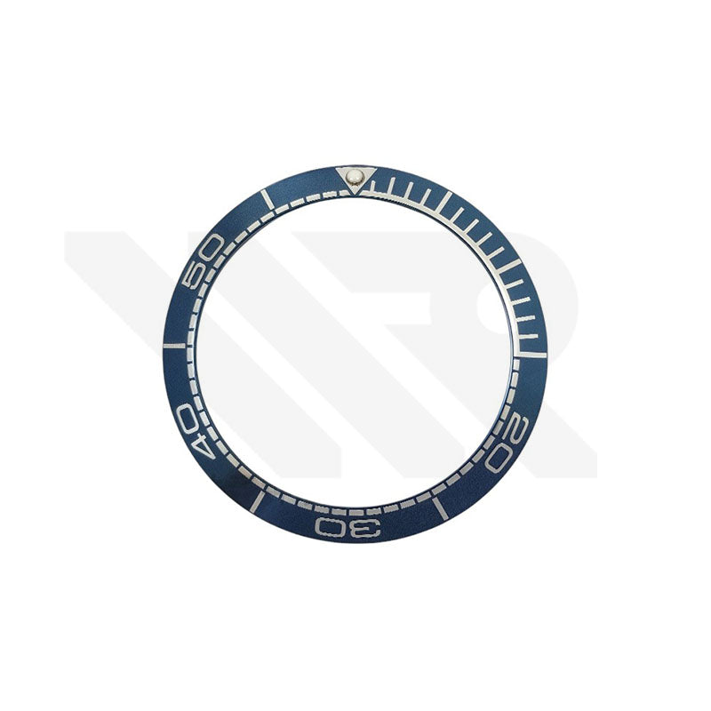 Ceramic Bezel Insert Compatible with Omega Seamaster Planet Ocean: Blue / Silver
