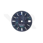 Zifferblatt aus Kohlefaser für Seiko Mod - Silberne arabische Indizes