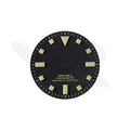 Pelagos No-Date Thick Lume Indices Dial for Seiko Mod: Matte Black Gold Tone