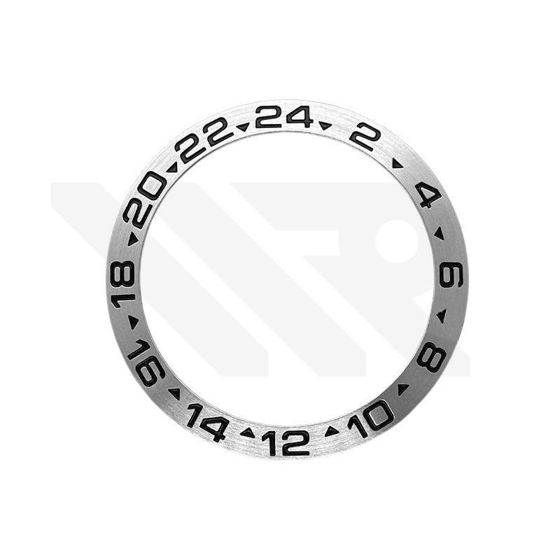 Explorer 2 Style Aluminium Sloped  Bezel Insert for SKX/SRPD - Silver GMT