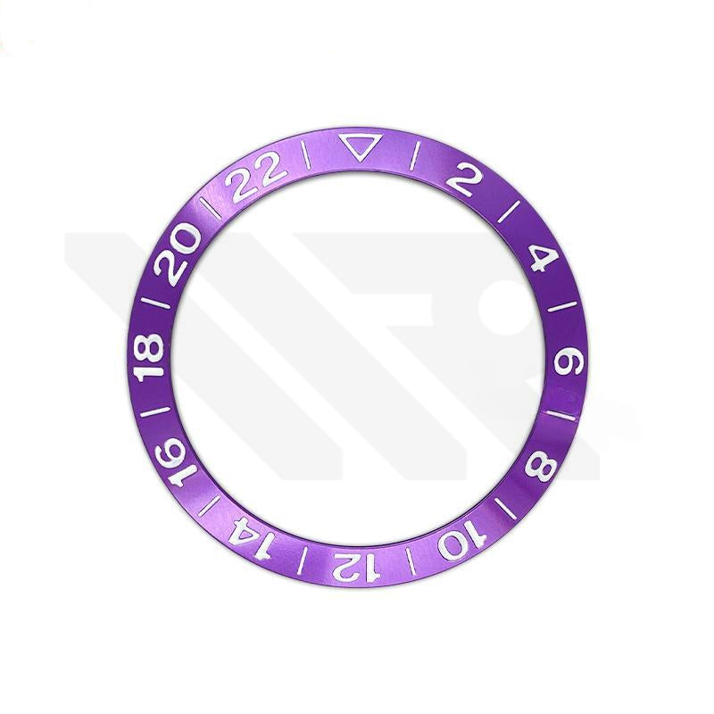 GMT Aluminium Sloped Bezel Insert for SKX/SRPD Seiko Mod - Purple