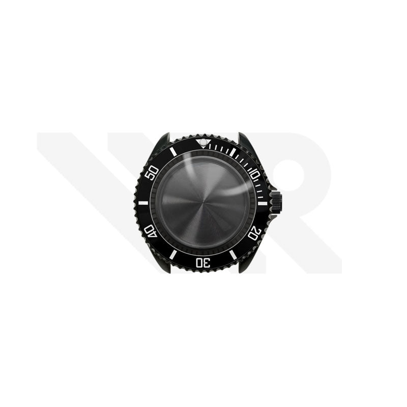Polished Black SKX 3 O'clock Case Set for Seiko Mod: Black Submarine Diver Style