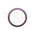 YM Style Dual Time Ceramic Flat Bezel Insert for SKX/SRPD: Rainbow