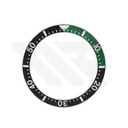 Ceramic Sloped Diver Bezel Insert for SKX / SRPD Seiko Mod: Black/Green