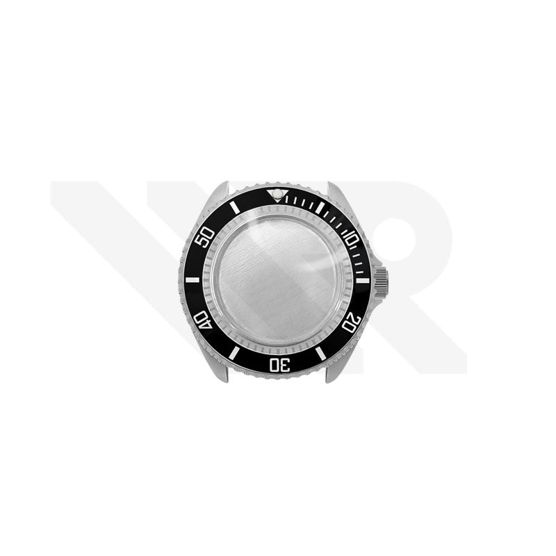 Sandblasted Silver SKX 3 O'clock Case Set for Seiko Mod: Black Submarine Diver Style