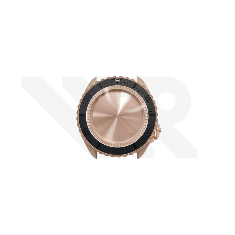 Sandblasted Rose Gold SKX Case Set for Seiko Mod: Stealth Diver Style