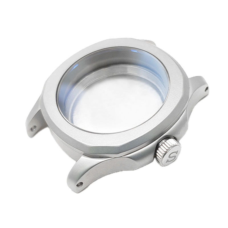 Nautilus Sandblasted Case Set for Seiko Mod: Silver