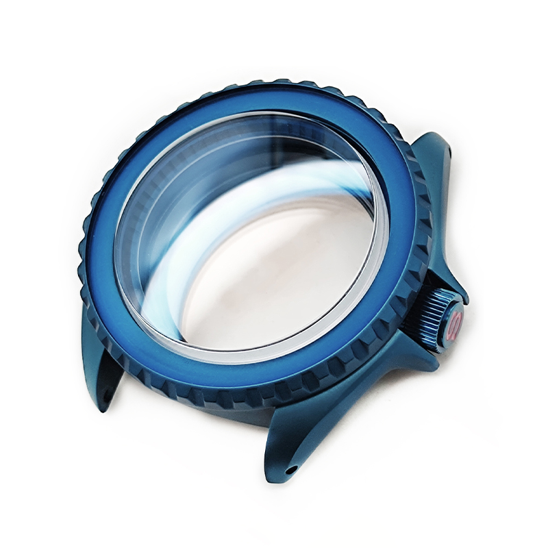 SKX Sandblasted Case Set for Seiko Mod: Blue (3 o'clock)