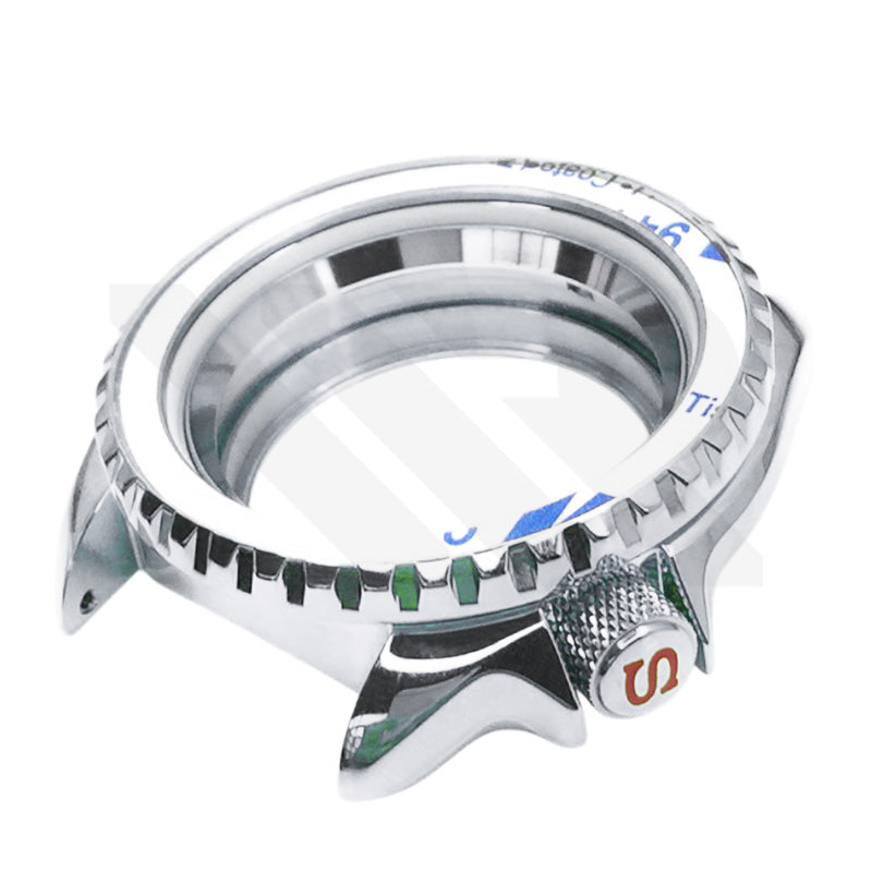 SKX Polished Case Set for Seiko Mod: Silver (4 o'clock)
