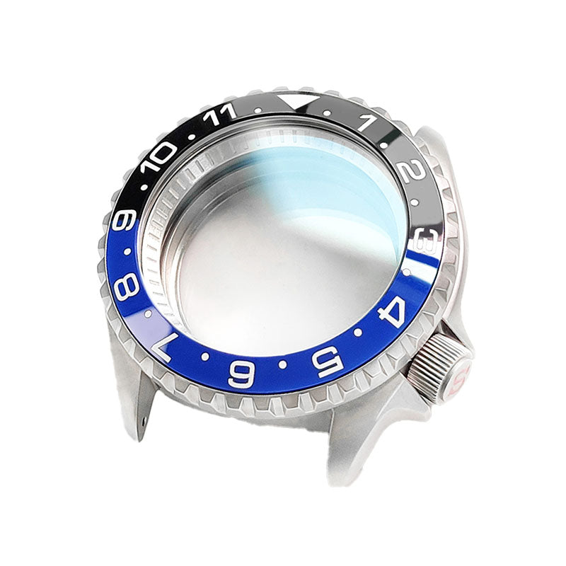 GMT Style Sandblasted Case Set for Seiko SKX / SRPD Mod : Silver