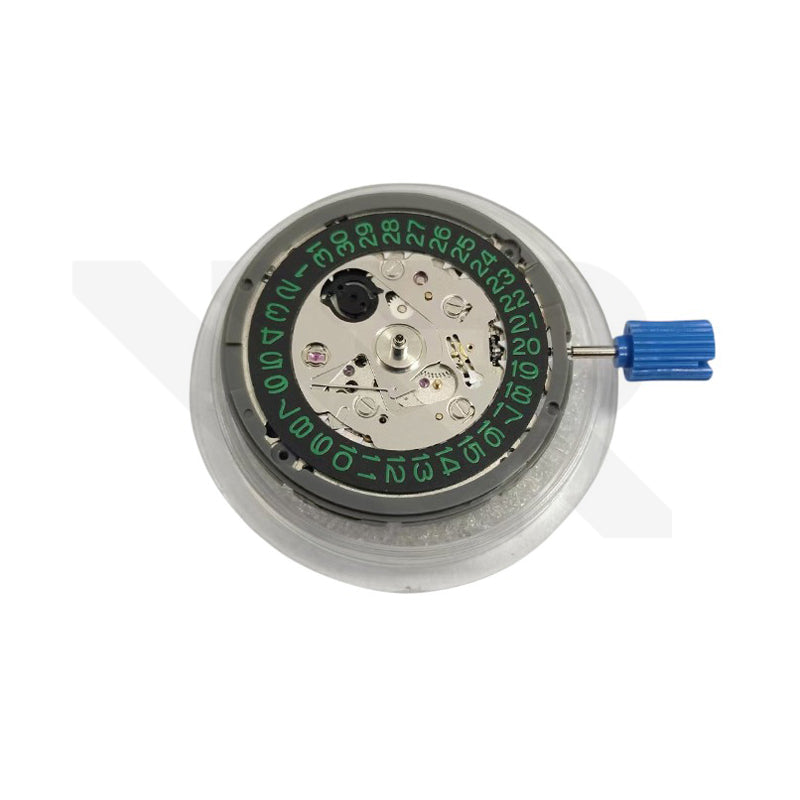 Seiko (SII) NH35A Automatic Movement (Black/Green Date Disc)