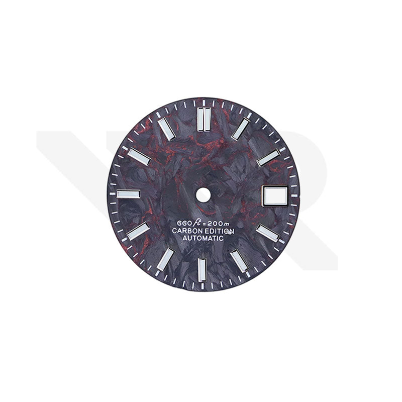 Rock Grain Carbon Fiber Dial for Seiko Mod : Lava