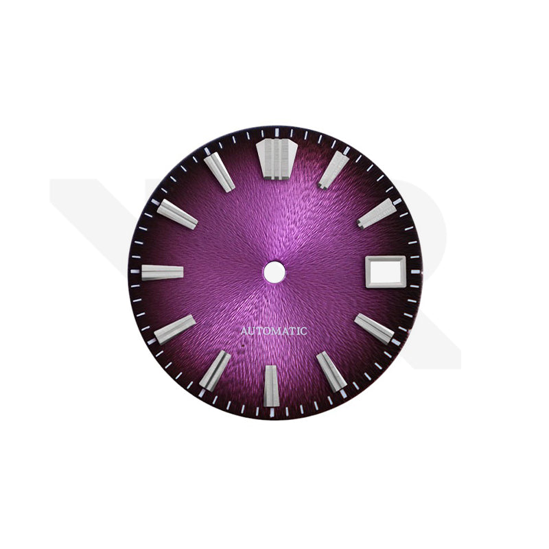 Textured Metallic Sunburst Dial for Seiko Mod: Gradient Purple Dial GS Indices