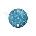 GS Shunbun Style Ocean Patina Dial for Seiko Mod: Silver GS Style Indices with 6h Date Window