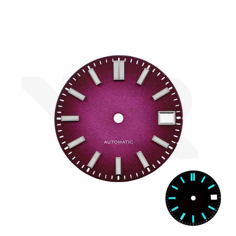 Frosted Finishing Dial for Seiko Mod: DJ Style Fume Gradient Purple