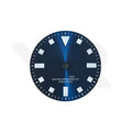 Pelagos No-Date GMT Thick Lume Indices Dial for NH34 Seiko Mod: Sunburst Blue
