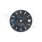 Carbon Fiber Dial for Seiko Mod - GS Style Silver Indices