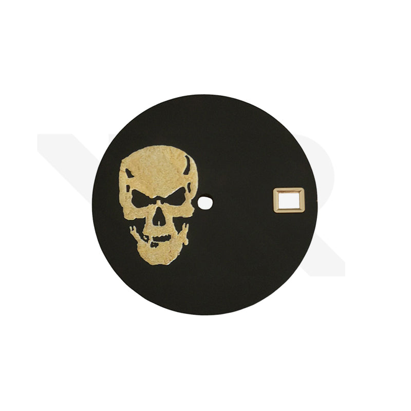 Mattes schwarzes Zifferblatt der Skull-Serie für Seiko Mod