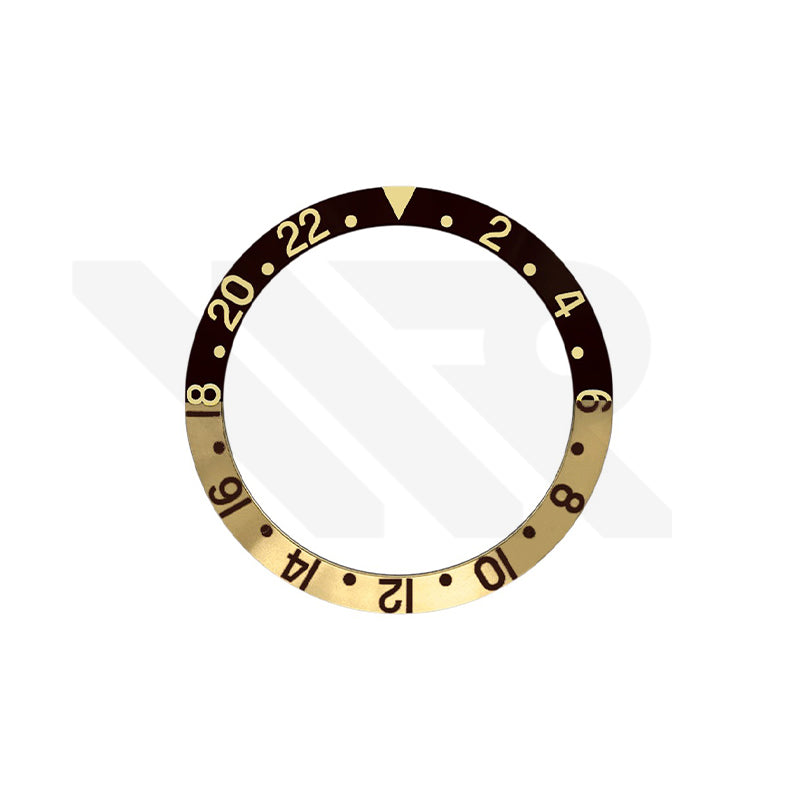Vintage GMT Style Aluminium Sloped Bezel Insert for SKX007 /SRPD - Black Root Beer